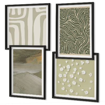 Set van posters met lijst Abstracte boho-patronen