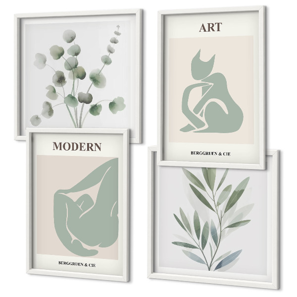 Meerluik in lijst Plantmotieven, delicaat groen