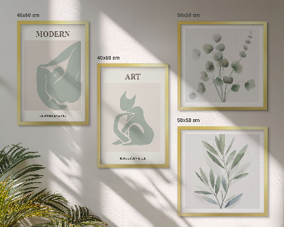 Meerluik in lijst Plantmotieven, delicaat groen