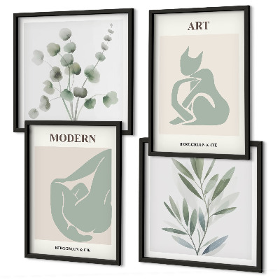 Meerluik in lijst Plantmotieven, delicaat groen