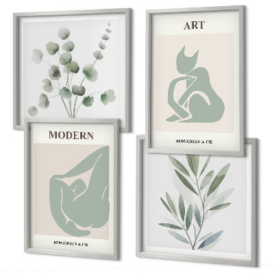 Meerluik in lijst Plantmotieven, delicaat groen