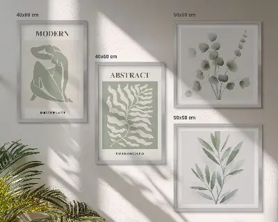 Set posters met lijsten matisse boho planten designs