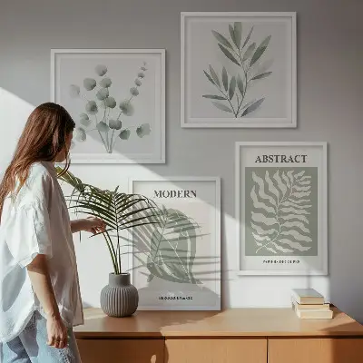 Set posters met lijsten matisse boho planten designs