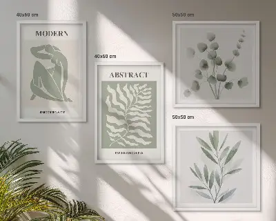 Set posters met lijsten matisse boho planten designs