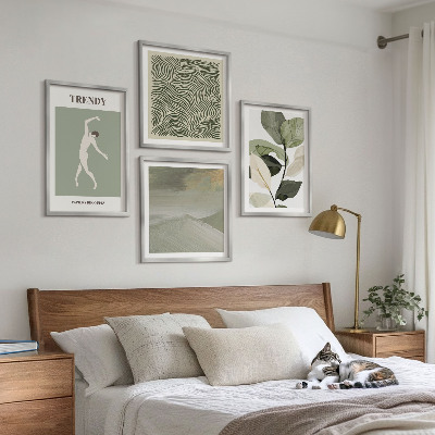 Set van posters met lijst Abstracte plantpatronen