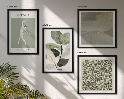 Set van posters met lijst Abstracte plantpatronen