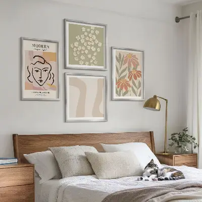 Moderne abstracte vrouw meerluik in lijst
