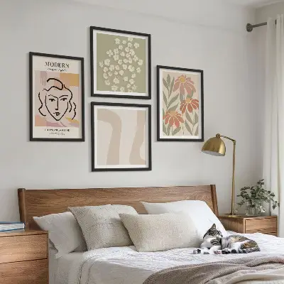 Moderne abstracte vrouw meerluik in lijst