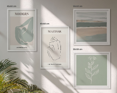 Set van posters met lijst Abstracte plantvormen