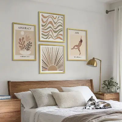 Matisse abstracte boho patronen meerluik in lijst