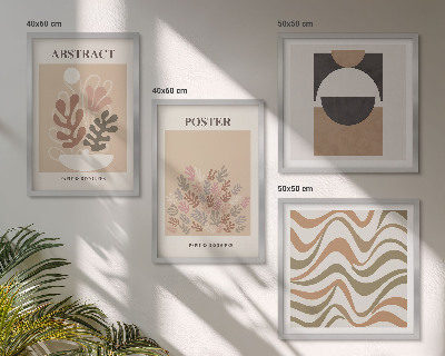 Set van posters met lijst Abstracte vormen en patronen