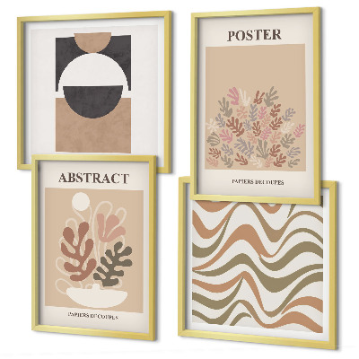 Set van posters met lijst Abstracte vormen en patronen