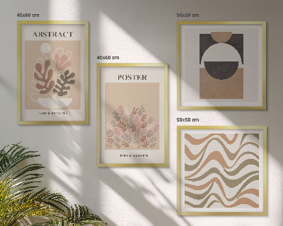 Set van posters met lijst Abstracte vormen en patronen
