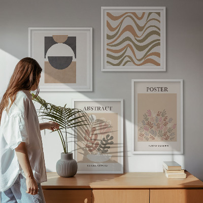 Set van posters met lijst Abstracte vormen en patronen