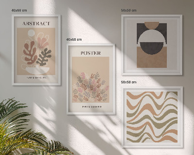 Set van posters met lijst Abstracte vormen en patronen