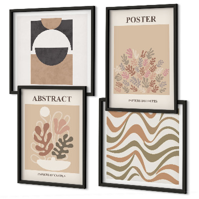 Set van posters met lijst Abstracte vormen en patronen