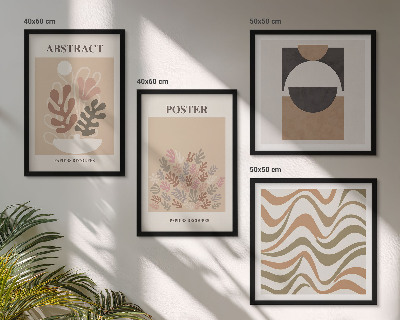 Set van posters met lijst Abstracte vormen en patronen