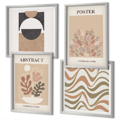 Set van posters met lijst Abstracte vormen en patronen