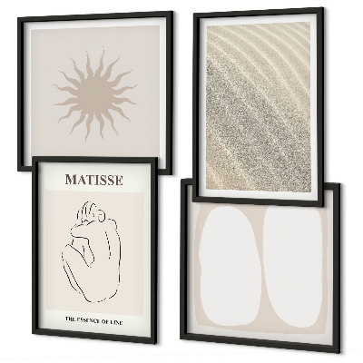 Meerluik in lijst Minimalistische zandgolven