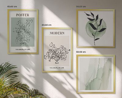 Meerluik in lijst Bloemen in een moderne vaas