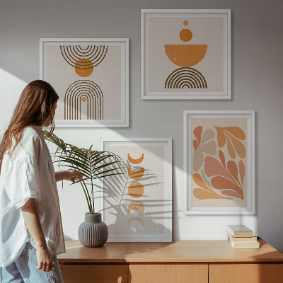 Set van posters met lijst Abstracte oranje vormen