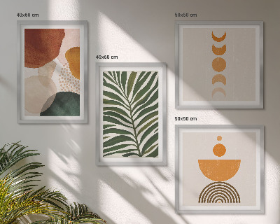 Set van posters met lijst Abstracte bladvormen