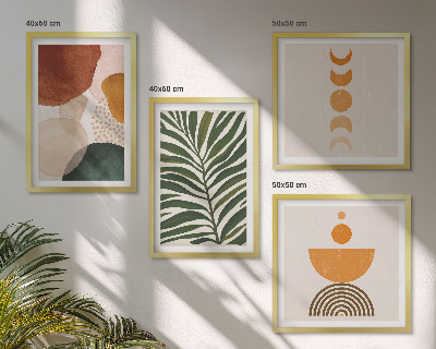 Set van posters met lijst Abstracte bladvormen