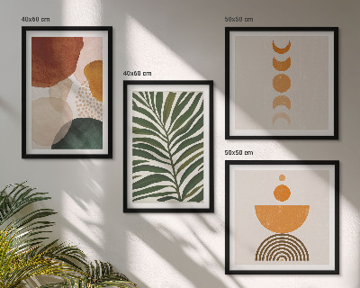Set van posters met lijst Abstracte bladvormen