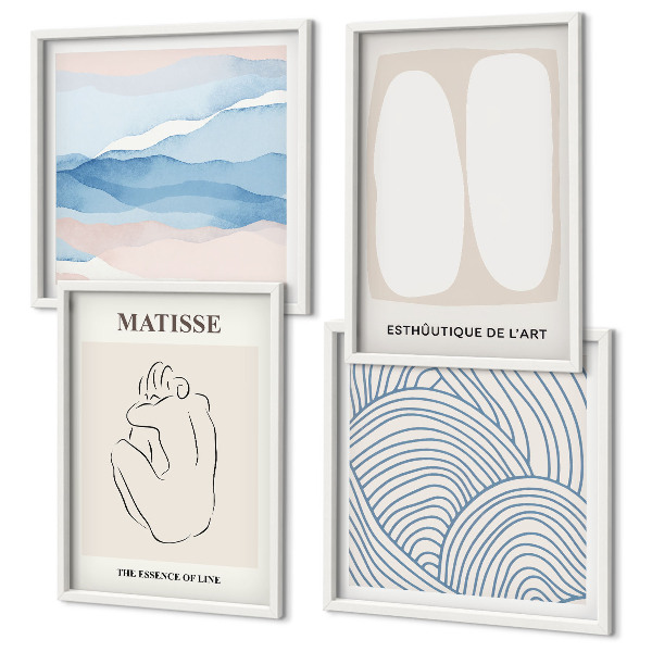 Set van posters met lijst Matisse's abstracte vormen