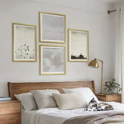 Set van posters met lijst Minimalistische vogels in vlucht