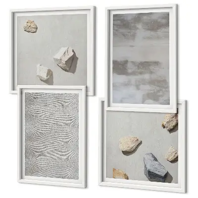 Set van posters met lijst Moderne minimalistische texturen