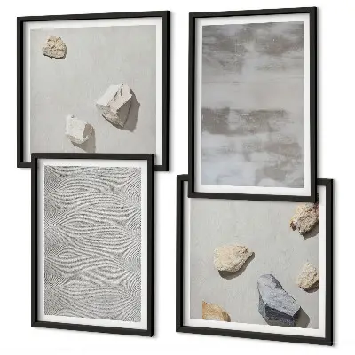 Set van posters met lijst Moderne minimalistische texturen