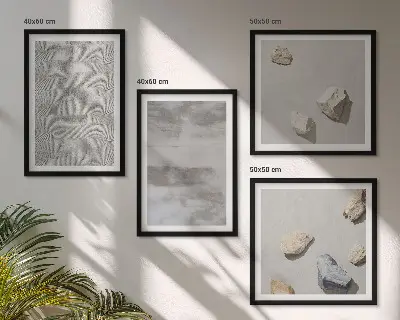 Set van posters met lijst Moderne minimalistische texturen