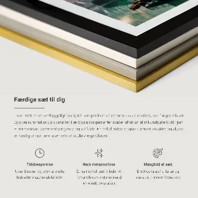 Geometrische kartonnen stenen meerluik in lijst