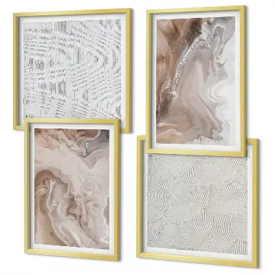 Abstracte marmerpatronen van steen meerluik in lijst