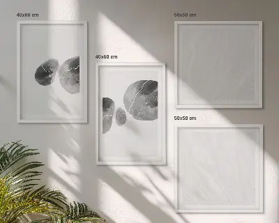 Abstracte kunst met verfspatten meerluik in lijst