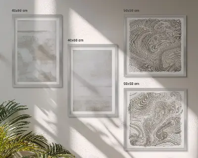 Meerluik in lijst met versleten texturen in moderne stijl