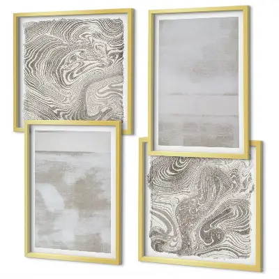 Meerluik in lijst met versleten texturen in moderne stijl
