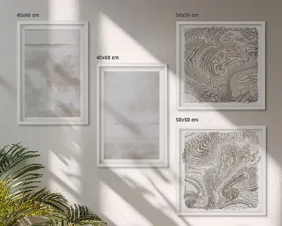 Meerluik in lijst met versleten texturen in moderne stijl