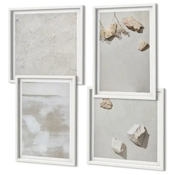 Meerluik in lijst Zandsteen boho textuur