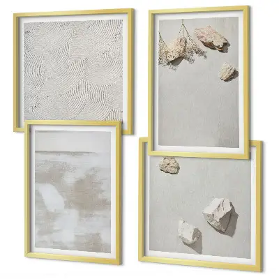 Meerluik in lijst Zandsteen boho textuur
