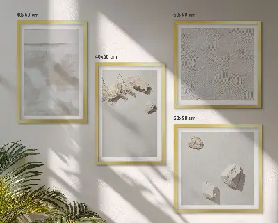 Meerluik in lijst Zandsteen boho textuur