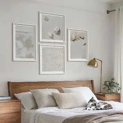 Meerluik in lijst Zandsteen boho textuur