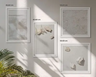 Meerluik in lijst Zandsteen boho textuur