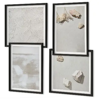Meerluik in lijst Zandsteen boho textuur