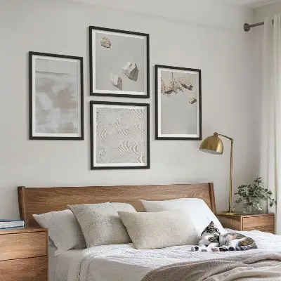 Meerluik in lijst Zandsteen boho textuur