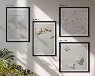 Meerluik in lijst Zandsteen boho textuur