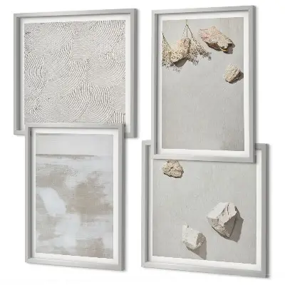 Meerluik in lijst Zandsteen boho textuur