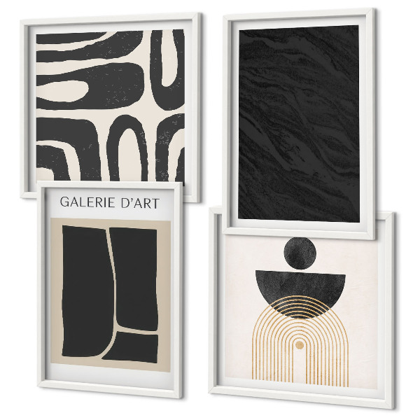 Set van posters met lijst Abstracte marmervormen
