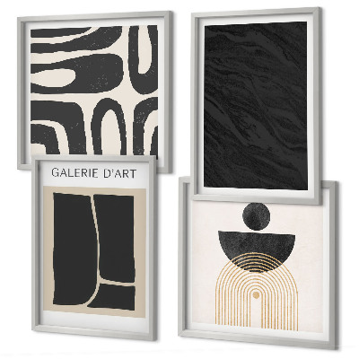 Set van posters met lijst Abstracte marmervormen